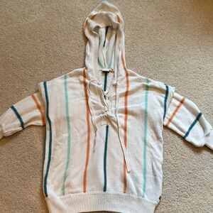 Roxy Multicolor Striped Hooded Sweater